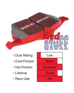 EBC Redstuff Superstreet Ceramic Brake Pads Set, For Honda & Acura Applications (w/RL Advics Caliper Conversion), DP31735C